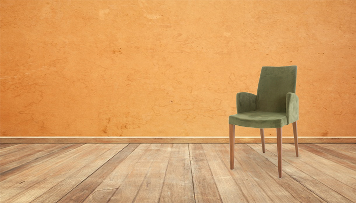 麂皮綠色餐桌椅